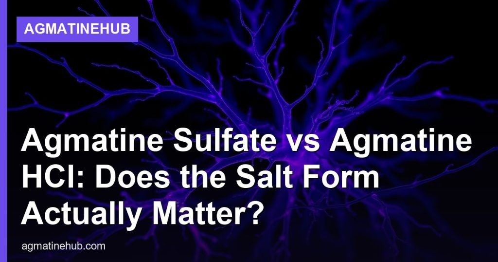 Agmatine Sulfate vs Agmatine HCl: Does the Salt Form Actually Matter? - AgmatineHub